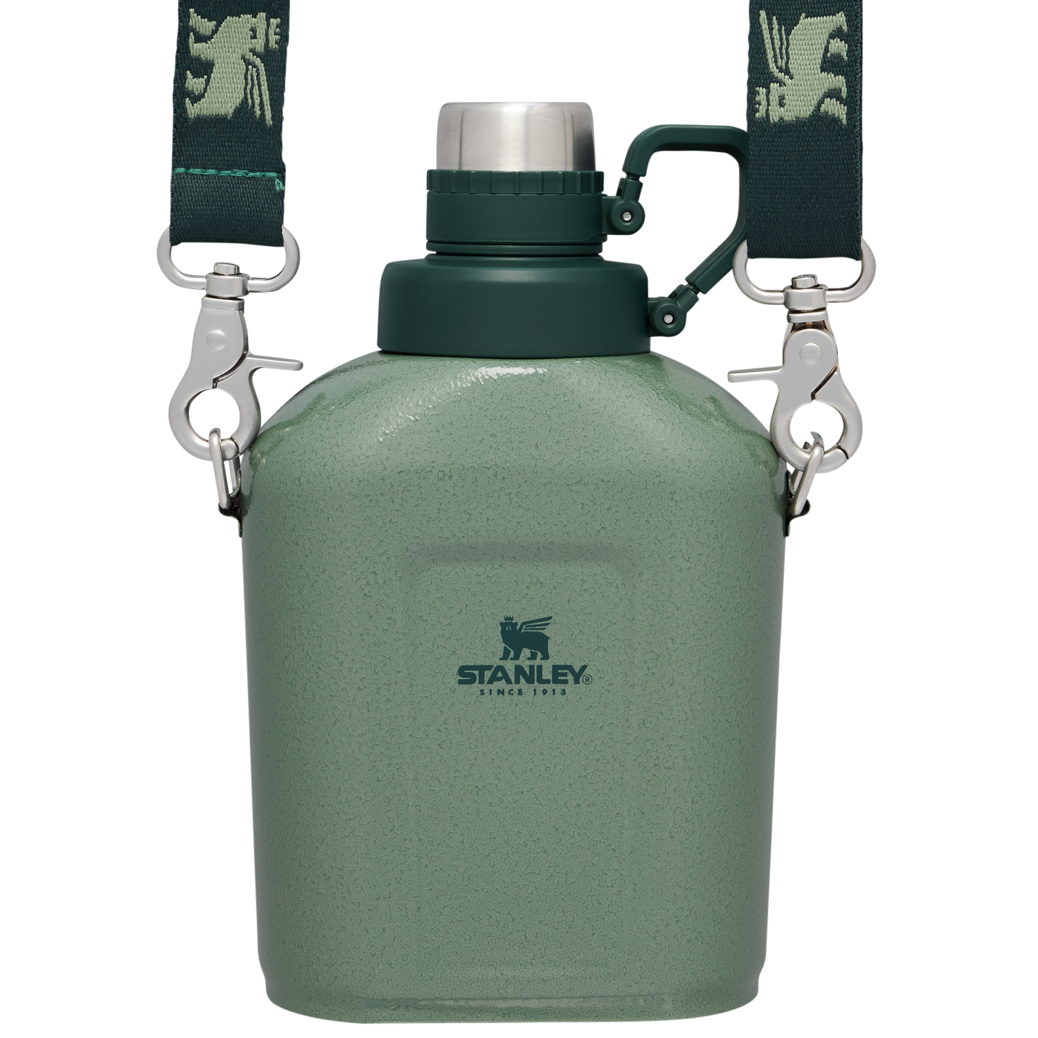 Stanley 1.1 QT Classic Canteen with Carrying Strap in Hammertone Green