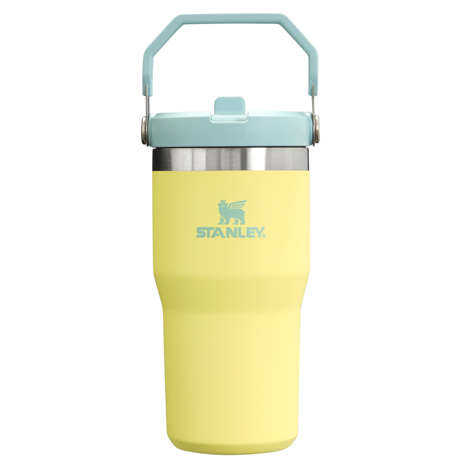 Stanley The IceFlow FlipStraw Tumbler Water Bottle 20OZ In Pomelo Yellow