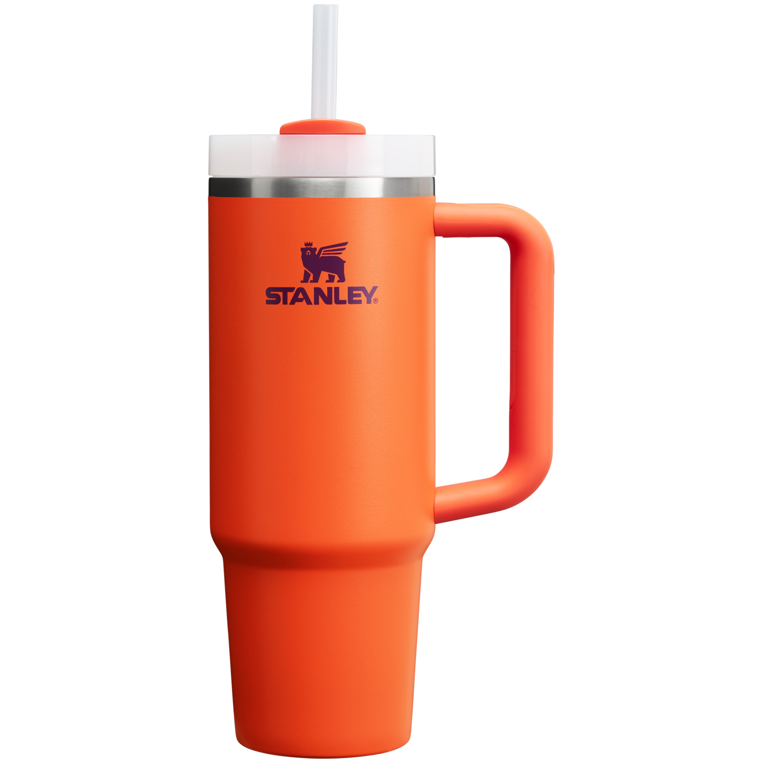 Stanley Quencher H2.O FlowState Tumbler Cup 30 OZ In Tigerlily Plum Orange