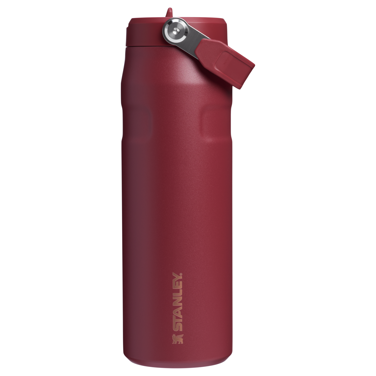 Stanley IceFlow Aerolight Bottle With Flip Straw 24 OZ In Gilded Pomegranate Red