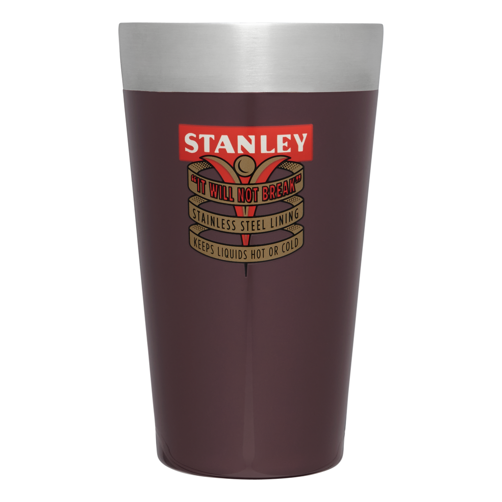 Stanley 16 OZ Stacking Beer Pint In 1940 Garnet From The Milestones Collection
