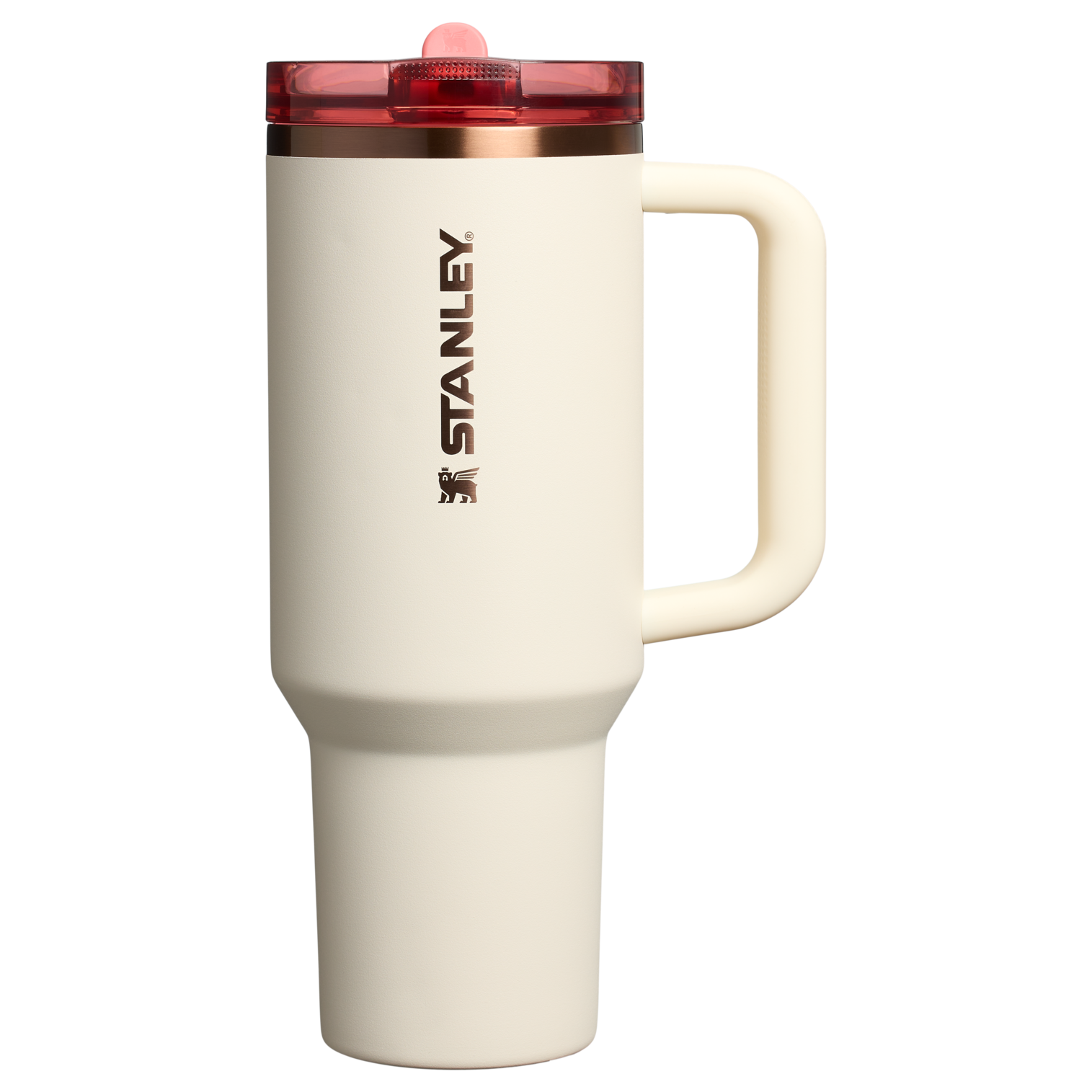 Stanley 40 OZ Quencher Flip Straw ProTour Stainless Steel Tumbler In Cream Rose Gold From The Oasis Collection