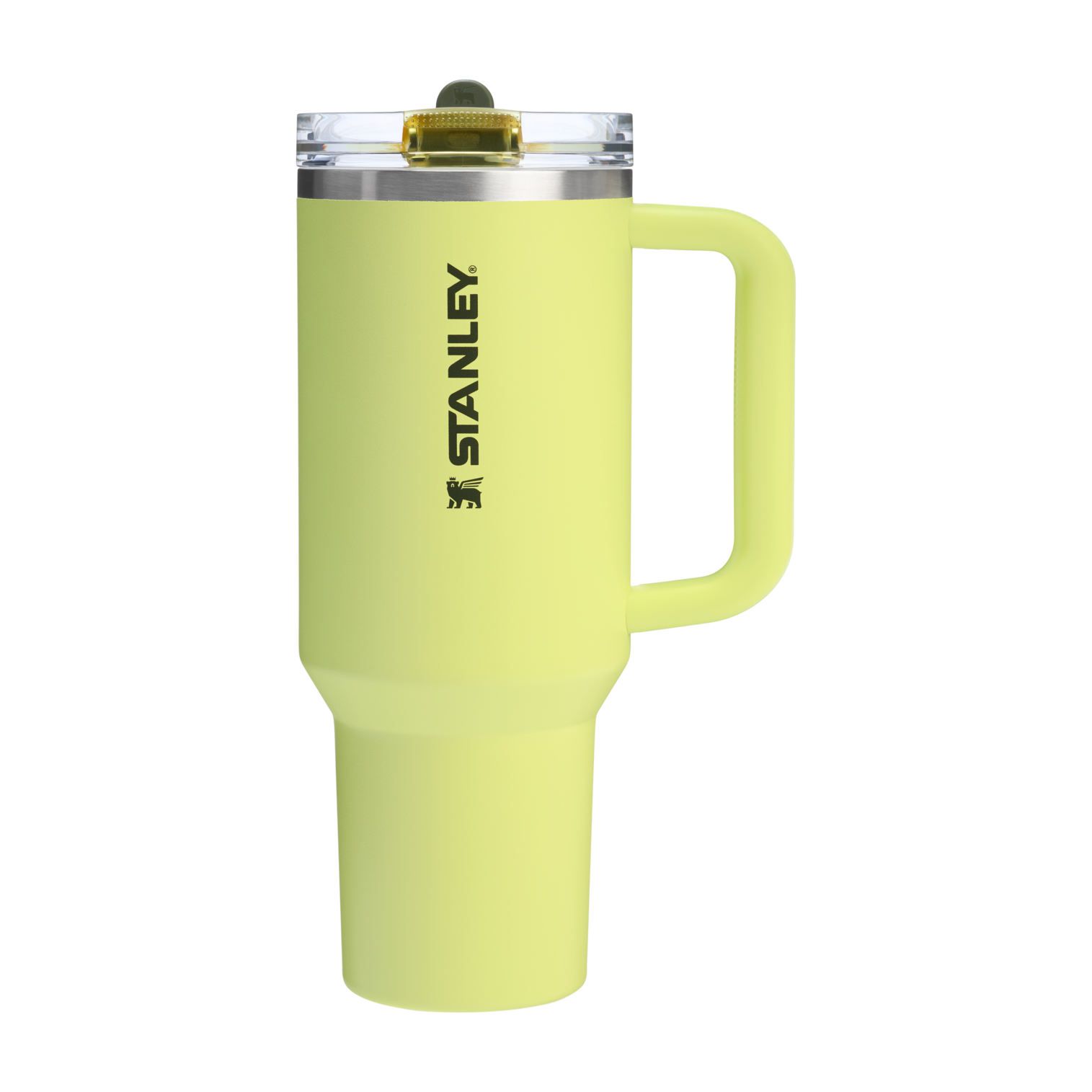 Stanley 40 OZ IceFlow Flip Straw Stainless Steel Tumbler In Prickly Pear Green