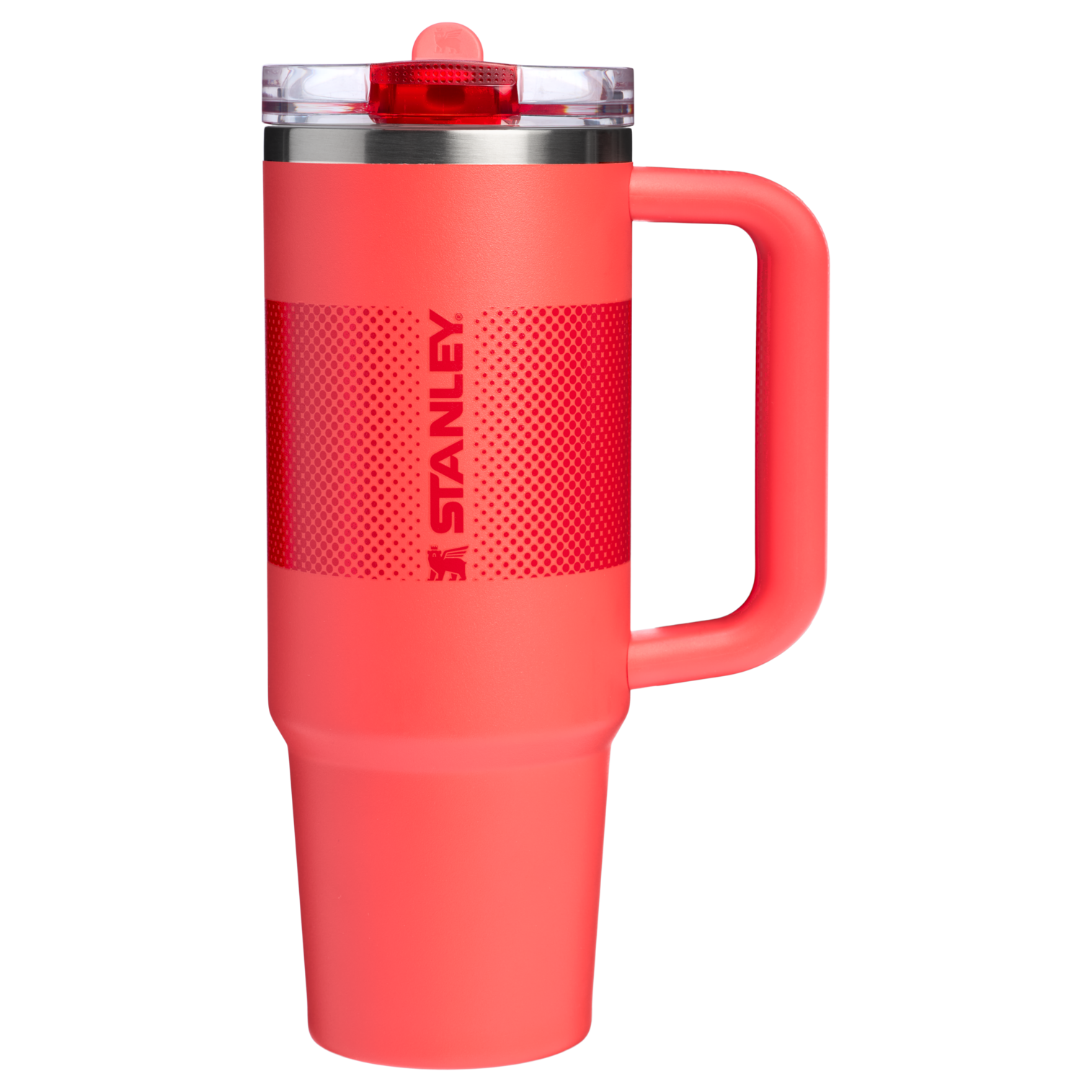 Stanley 30 OZ Quencher ProTour Flip Straw Tumbler In Hot Coral Red