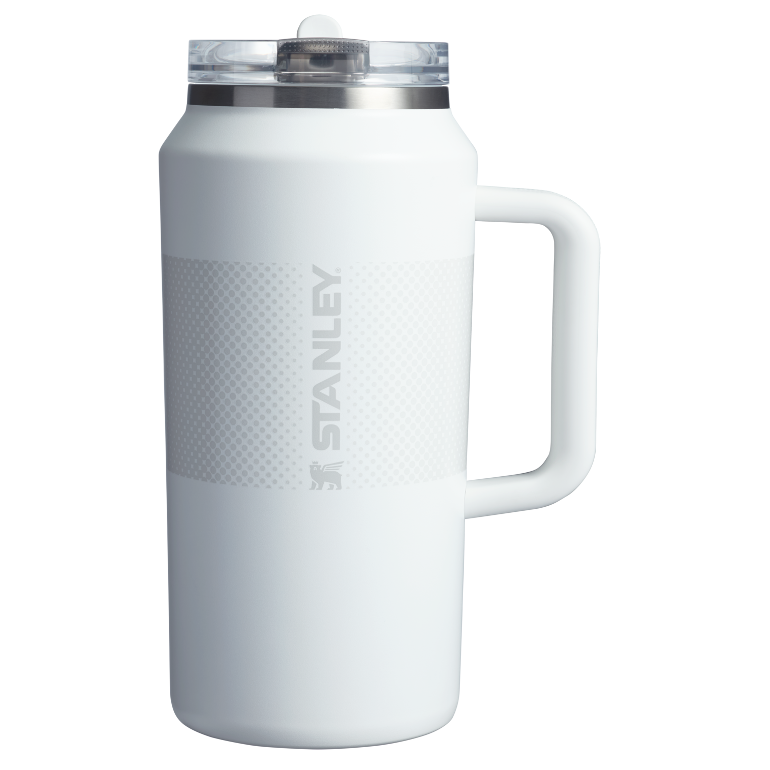 The Stanley Quencher Pro Tour Flip Straw Tumbler 64 OZ In Frost White