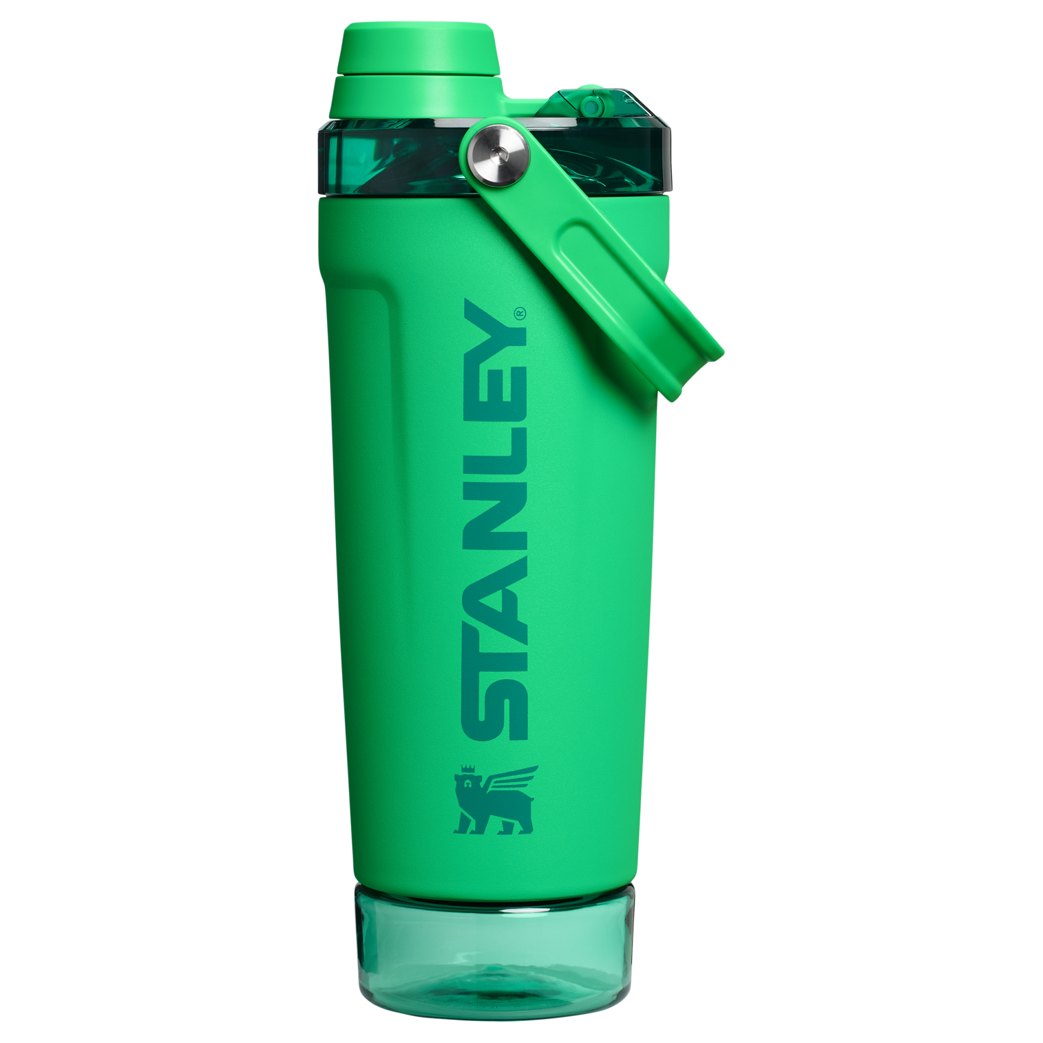 Stanley 20 Oz Activate Shaker In Meadow Green with top carry handle