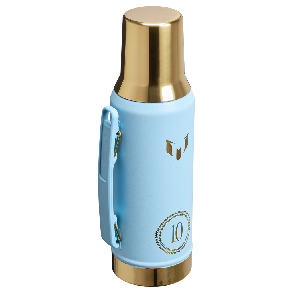 Stanley Messi 1.3 Quart Flow Mate Coffee System In Striker Blue With Gold Accents