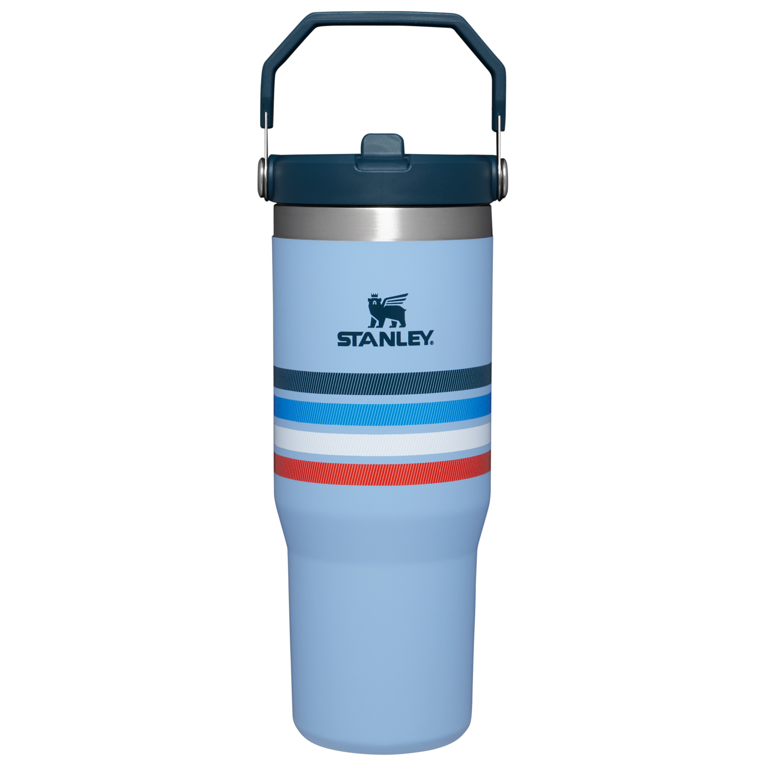 Stanley 30 OZ IceFlow Flip Straw Stainless Steel Tumbler In Cornflower Mesh