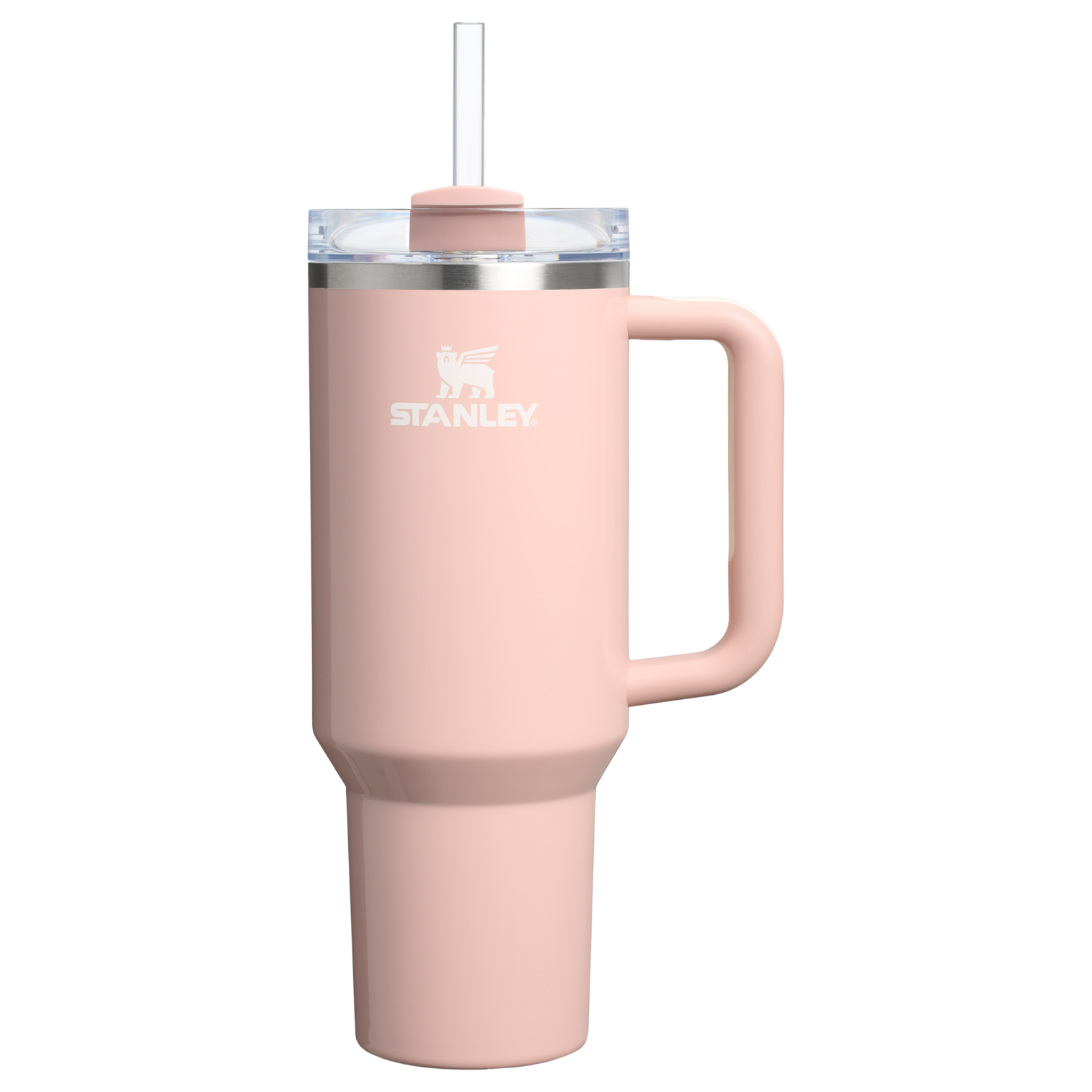 Stanley 40 OZ Quencher Stainless Steel Tumbler In Peach Whip Pink From The Oasis Collection